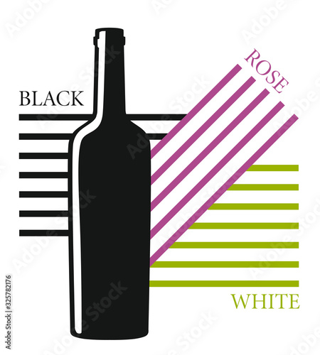  BLACK LOGO WITH WINE BOTTLE
