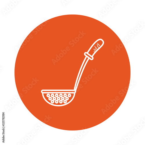 Isolated ladle block style icon vector design