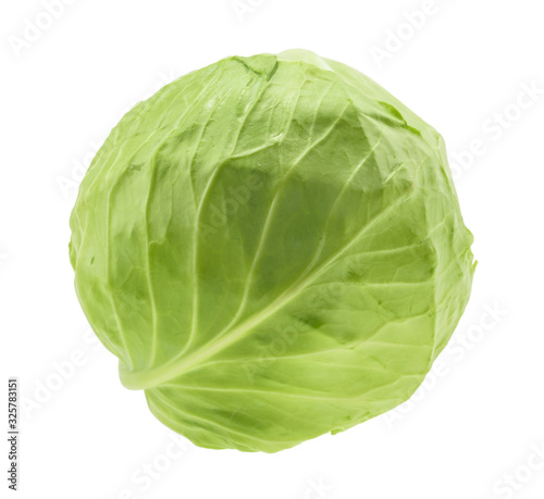 Cabbage isolated on white background without shadow
