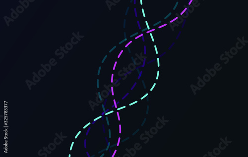 DNA structure сhromosome spiral. Molecule research genetic formula. Science modern technology for banner, poster, cover. 3D code helix with line, dotted lines.