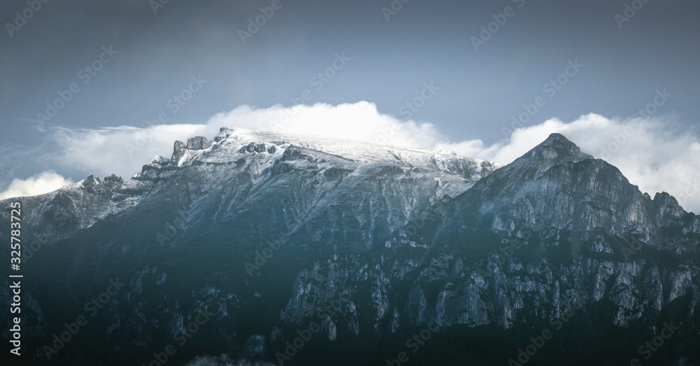 mountains in winter