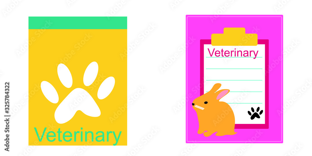 Veterinary logo design vector illustration. pet care logo vector