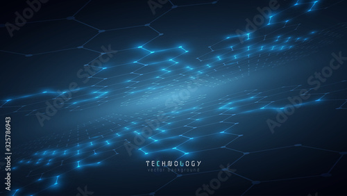 communication blue abstract hexagon technology background,futuristic hexagon tech background,cyberspace technology background,3d innovative background