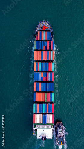  Top View Cargo containers ship logistics transportation Container Ship Vessel Cargo Carrier. import export logistic international export and import services export products worldwide
