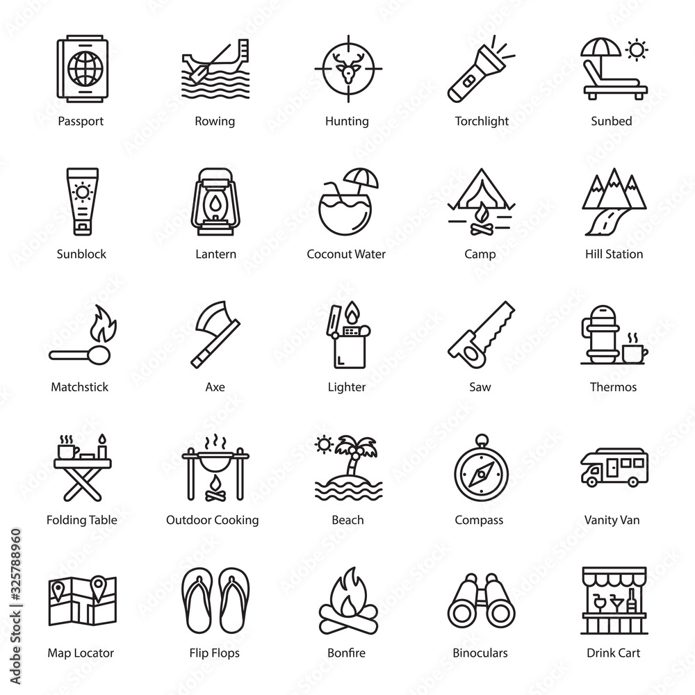Outstanding Summertime Line Vectors Pack Outstanding Summertime Line Vectors Pack