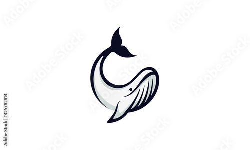 Creative whale logo symbol vector illustration