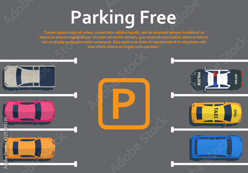 Cars on parking.