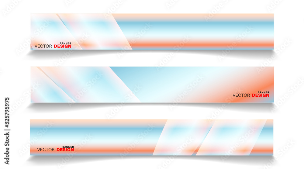 Fototapeta premium Abstract vector design banner template with light effect background