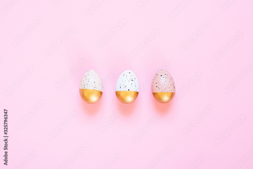 Easter decor with eggs, pastel background. Minimal Easter holiday concept. Happy Easter card with copy space for text, flat lay Easter decor with eggs, pastel background. Minimal Easter holiday concept. Happy Easter card with copy space for text, flat lay