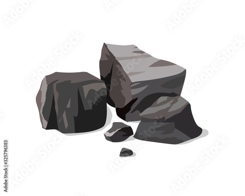 A pile of black coal