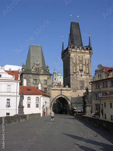 Prague, Czech Repub., Charles Bridge and Towers