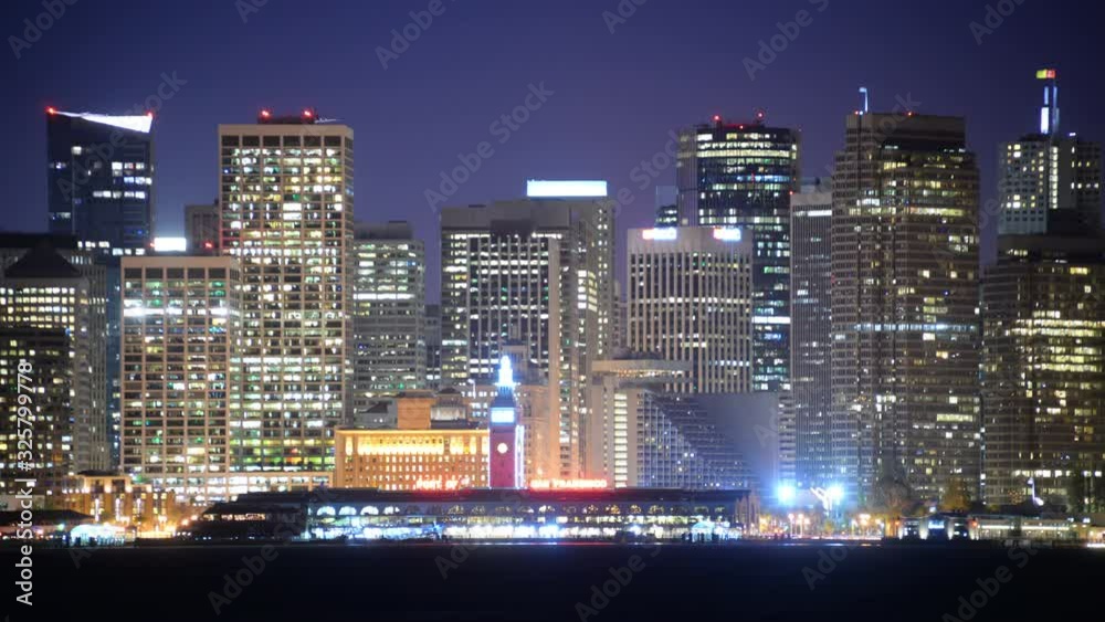 San Francisco Skyline from Treasure Island Time Lapse Cityscape California USA San Francisco Skyline from Treasure Island Time Lapse Cityscape California USA