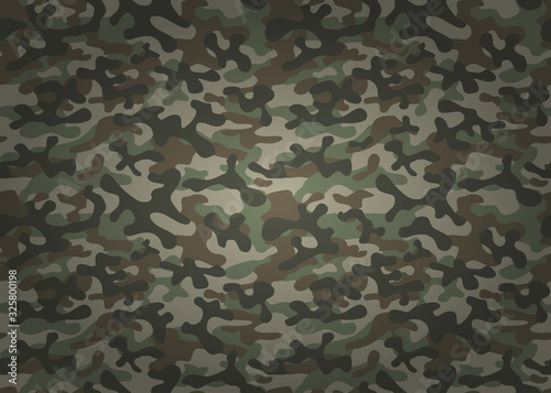 Military or hunting camouflage background brown, green color repeat seamless