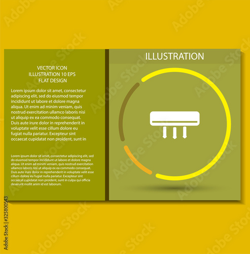 Conditioning vector icon , lorem ipsum Flat design