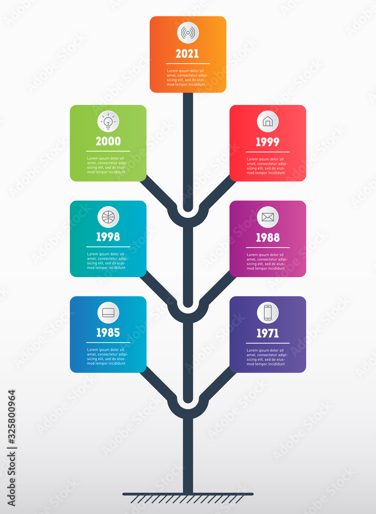 Vertical Timeline infographics. Development and growth of the business. Time line of tendencies. Business concept with 7 options, parts, steps or processes. Vertical Timeline infographics. Development and growth of the business. Time line of tendencies. Business concept with 7 options, parts, steps or processes.