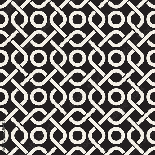 Vector seamless geometric pattern. Stylish abstract background. Repeating interweaving lines design.