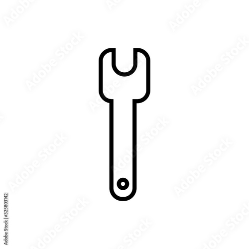 wrench key tool isolated icon © Gstudio