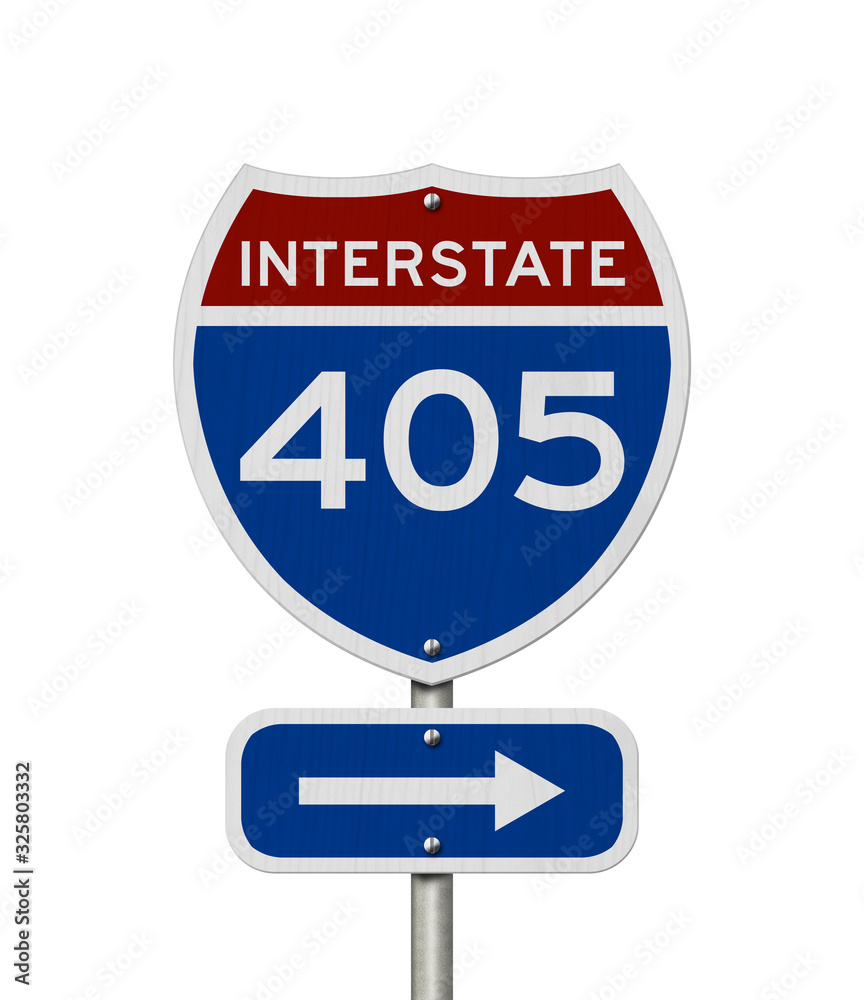 I-405 interstate USA highway road sign I-405 interstate USA highway road sign