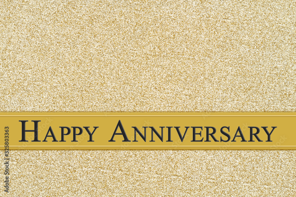 Happy Birthday Gold Foil, Greeting Card. Calligraphic Foiled Card