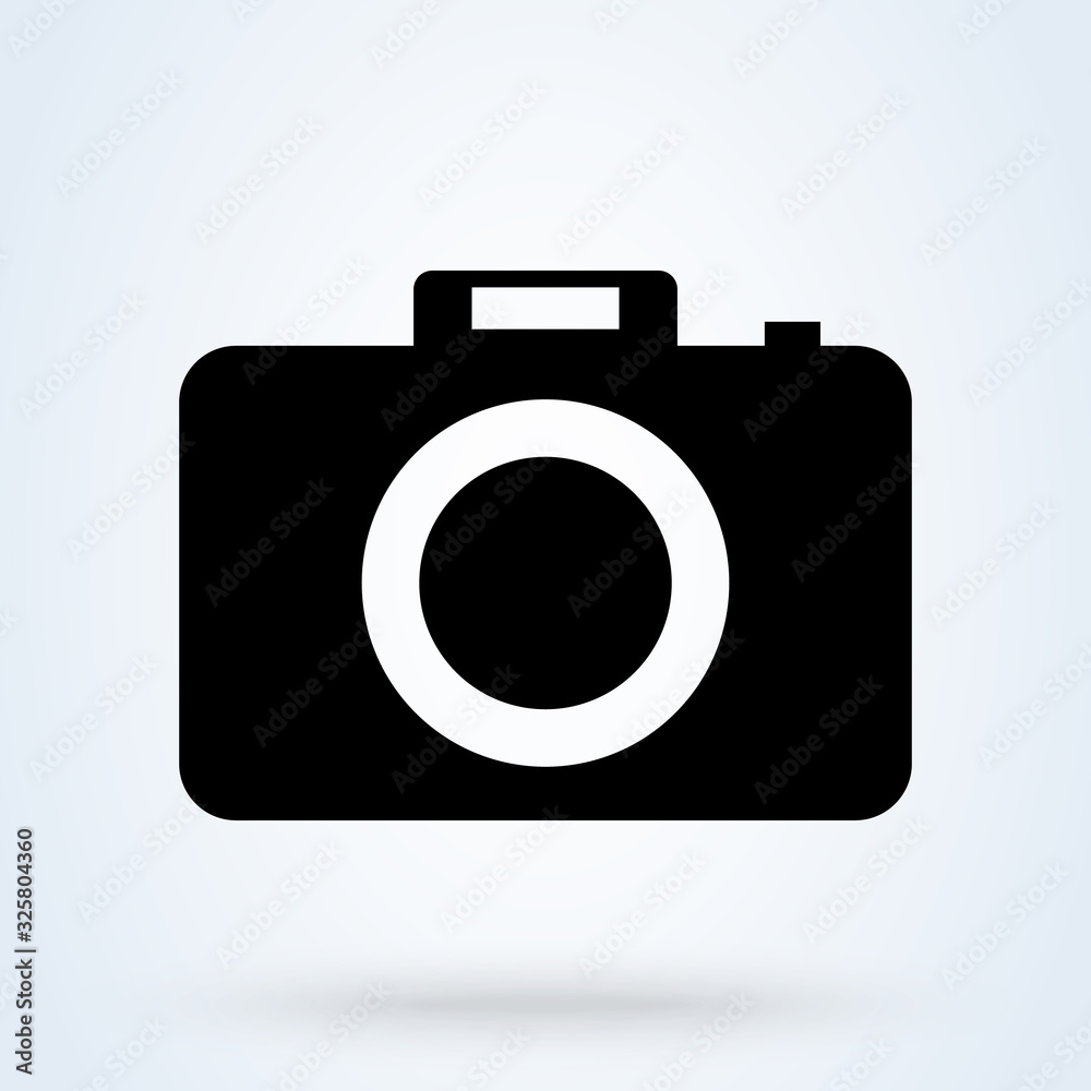 photography digital camera icon. vector modern photographic symbol.
