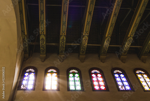 Interior shot of Omayad mosque in ancient City of Damascus (Syrian Arab Republic) photo