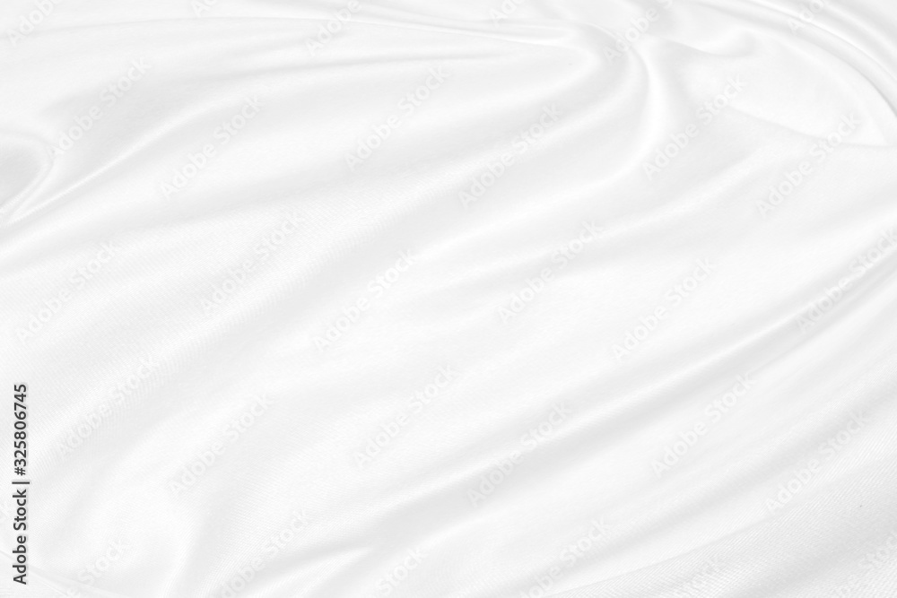 beauty clean and soft fabric textured. white abstract smooth light curve shape decorate fashion textile background