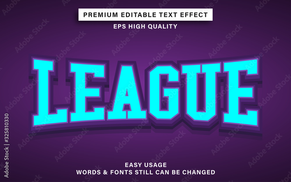 league text effect