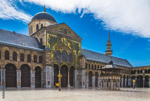Exterior of Omayad mosque in ancient City of Damascus (Syrian Arab Republic)