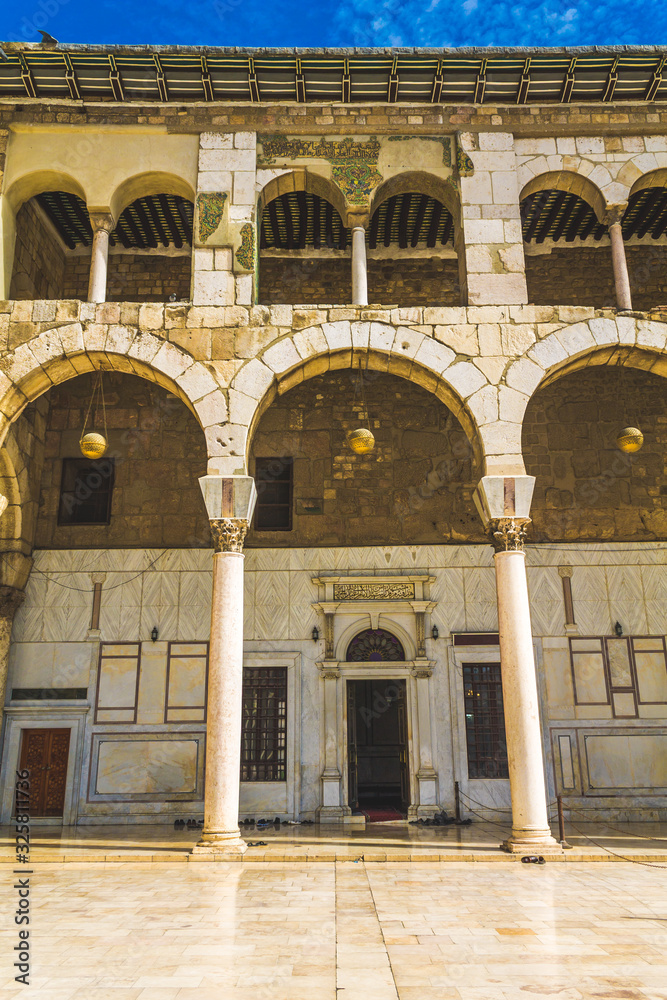 Exterior pillars and columns of Omayad mosque
