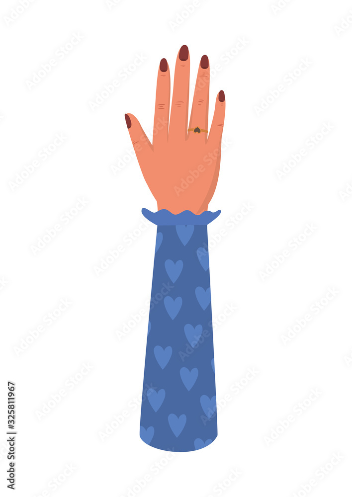 Isolated female hand vector design Isolated female hand vector design