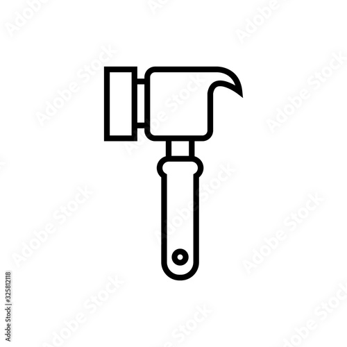 hammer mechanic tool isolated icon