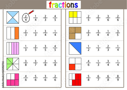 mathematics and geometry,  Simplifying Fractions on white background vector illustration, Fraction Calculator