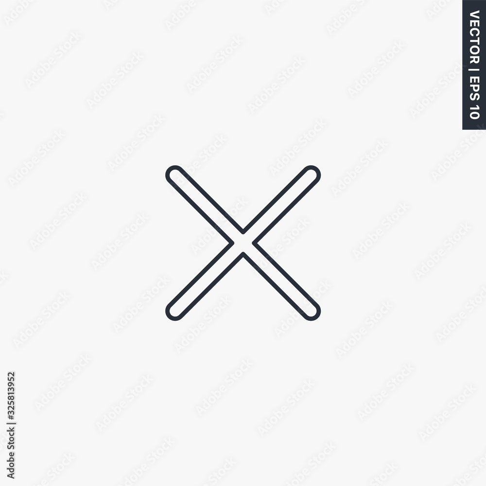 Close, linear style sign for mobile concept and web design Close, linear style sign for mobile concept and web design