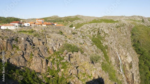 Frecha da Mizarela waterfall in Arouca Geo park Serra da Freita, Portugal photo