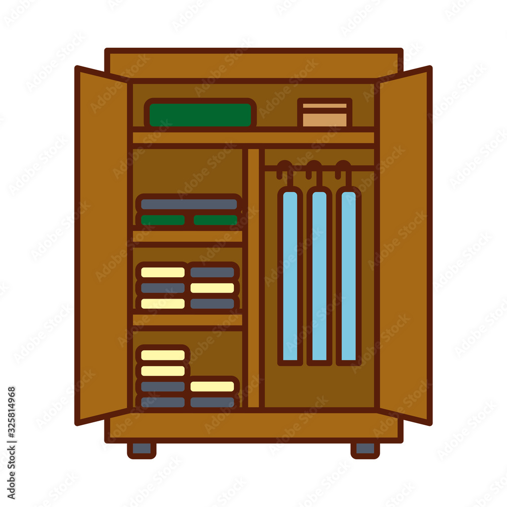 Isolated home closet line and fill style icon vector design Isolated home closet line and fill style icon vector design