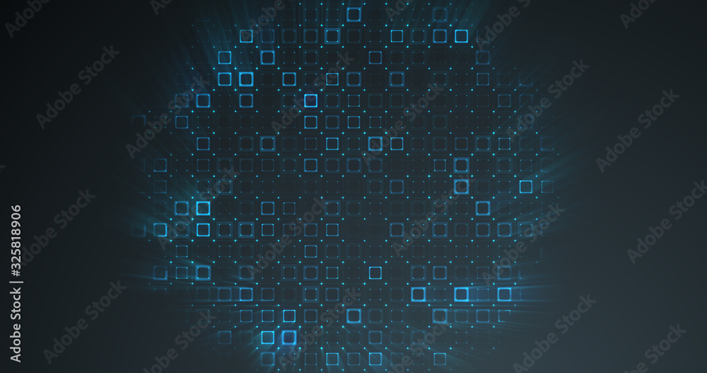 Abstract grid shape landscape background. 3D rendering Abstract grid shape landscape background. 3D rendering