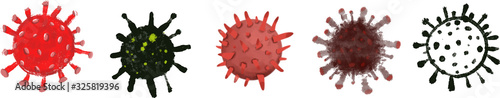 Coronavirus 2019-nCov cells. Chinese new Virus outbreak found in Wuhan China. photo