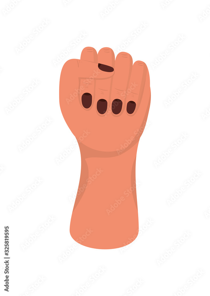 Isolated female fist hand vector design Isolated female fist hand vector design