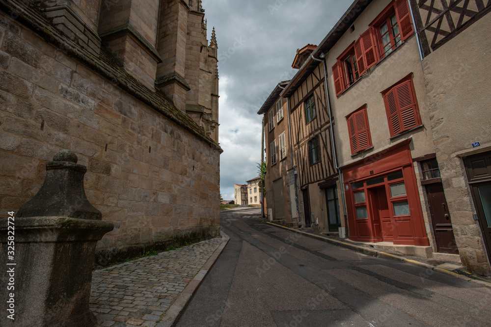 Fototapeta premium street view of the the city of Bayeux France
