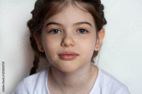 close-up portrait of a beautiful young girl