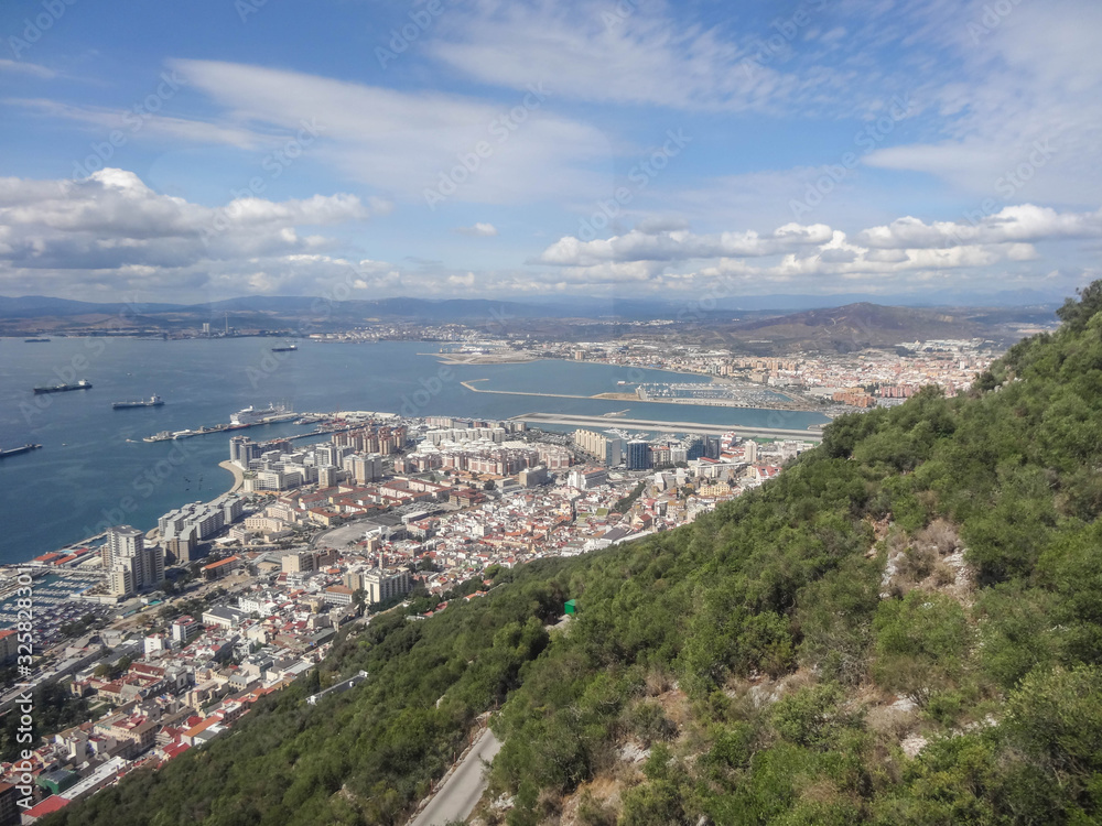 Gibraltar Panorama und Felsen