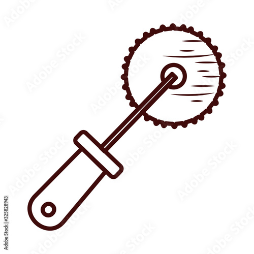 Isolated roller docker line style icon vector design