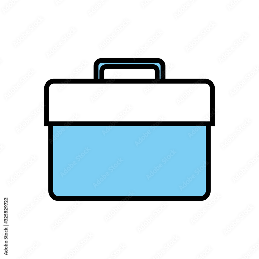 Isolated suitcase bag line and fill style icon vector design Isolated suitcase bag line and fill style icon vector design