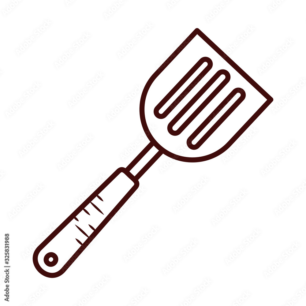 Isolated spatula line style icon vector design Isolated spatula line style icon vector design
