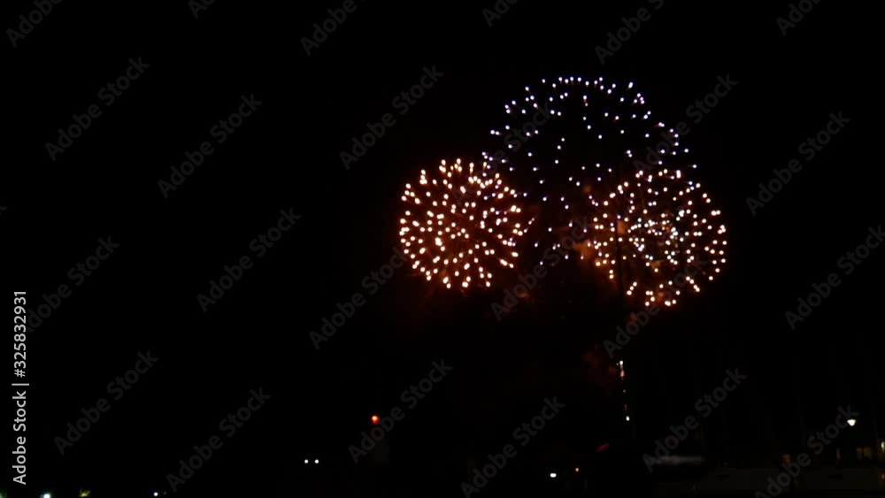 fireworks for national day in the French Riviera fireworks for national day in the French Riviera