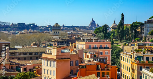 Roman Street Buildings Vatican Palantine Hill Rome Italy photo