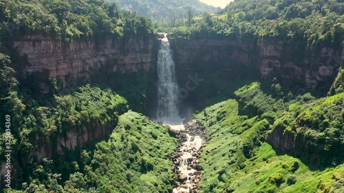 Aerial view of the El Salto de Tequendama waterfall. photo