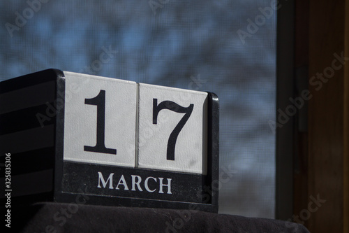 St. Patrick's Day Block Calendar March 17