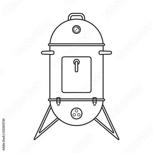 Outdoor Cooking BBQ Charcoal Vertical Smoker