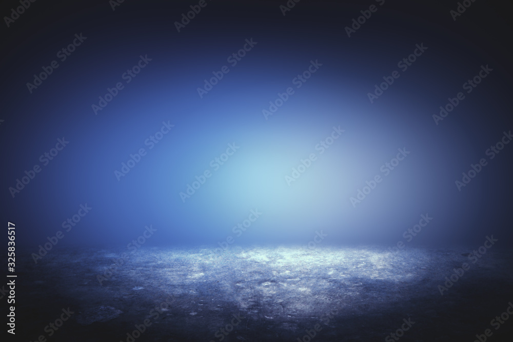 Abstract blue background with spotlight